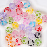 16mm Frosted M Mouse Print Beads-C23